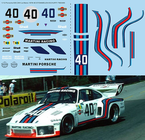 【EIDOLON】EM299 Porsche 935 LM1976 #40 EIDOLON】EM299 Porsche 935 LM1976 #40 1/12 Decals Porsche 935 24H