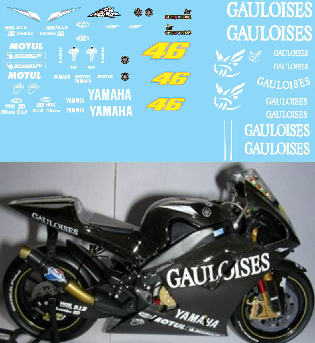 1/12 V ROSSI TEST BIKE YAMAHA M1 2004 TBD95