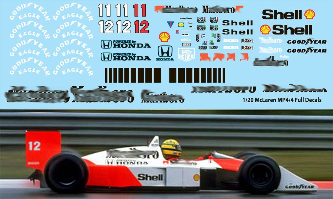 1/20  McLaren MP4/4 FULL  FOR TAMIYA A SENNA TBD66