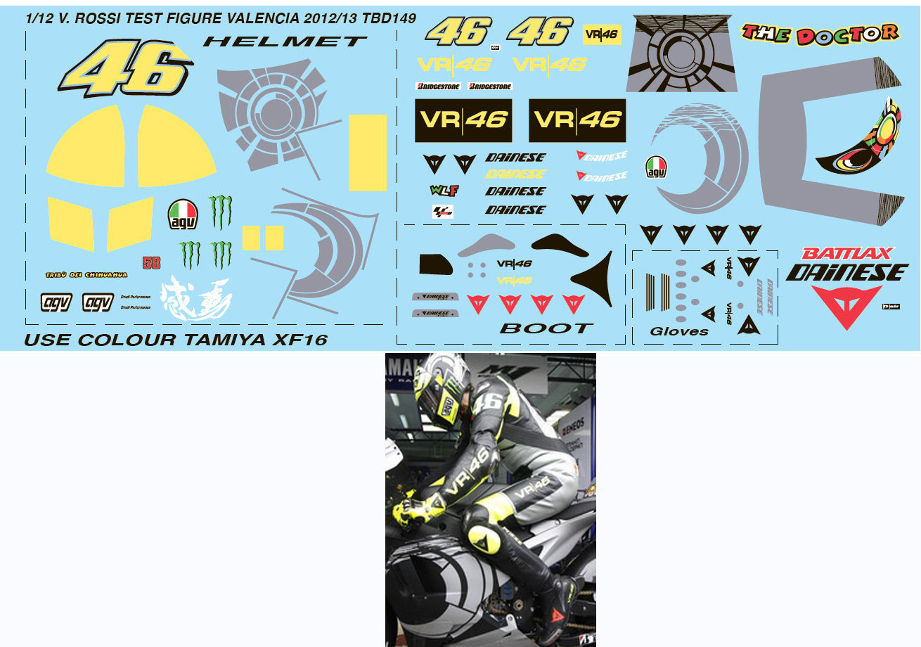 1/12  VALENTINO ROSSI  FIGURE VALENCIA 2012 TBD149