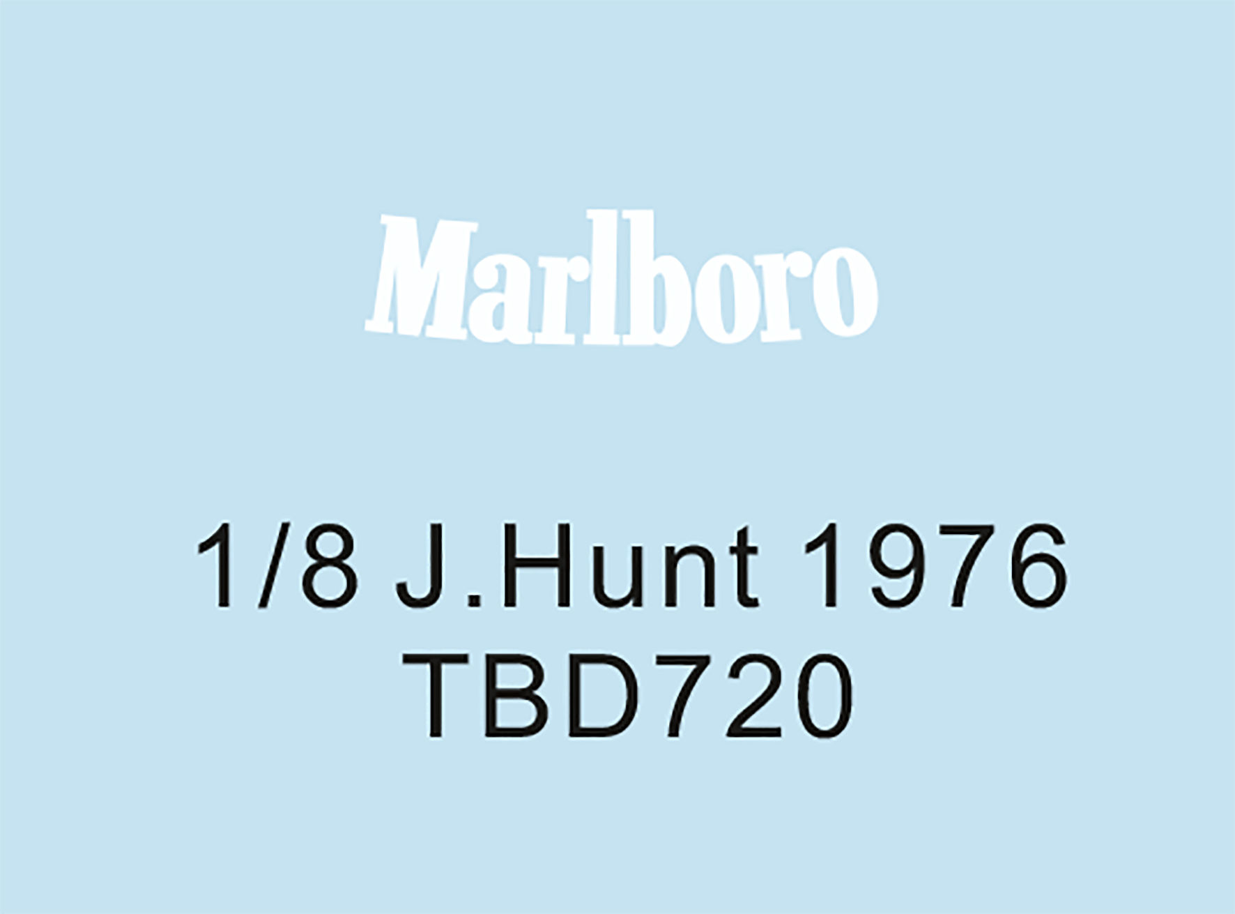 1/8 Sponsor Decals X James Hunt 1976 Helmet TB Decal TBD720