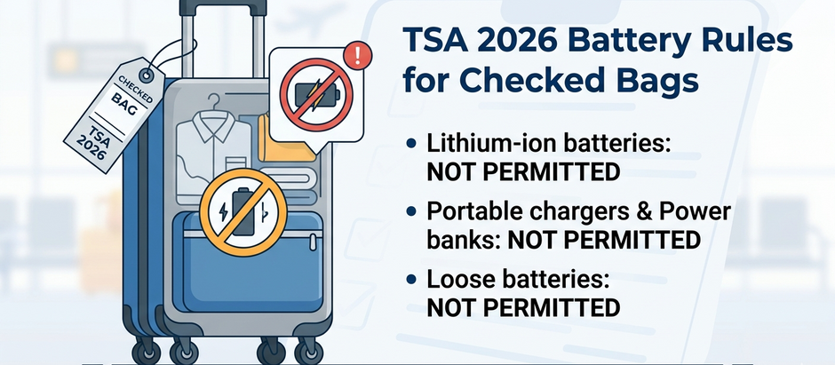 TSA 2026 Battery Rules for Checked Bags