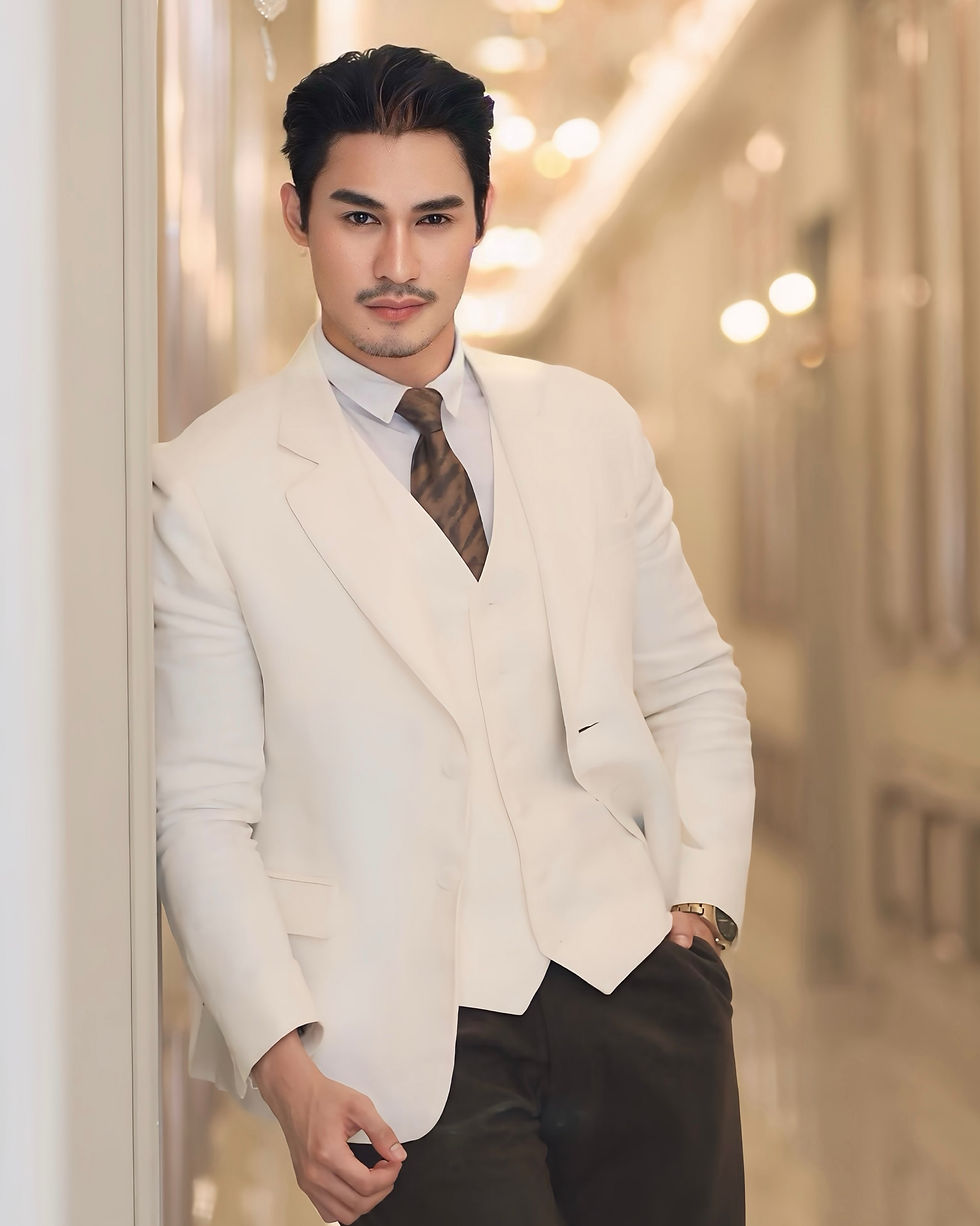 ภาพขนาดย่อ: เช่าสูทสีขาว Daisy White Linen Three-Piece Notch Lapel Single-Breasted Basic Instinct กรุงเทพ