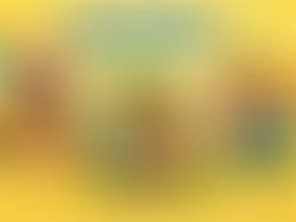 Bright, kid-friendly illustration with a yellow background showing children learning about money through play, a small home store with a $10 sign, and a wise owl beside "Save, Spend, Share" jars. Two kids are holding a $50 wish list featuring simple, cheerful visuals and floating coins.