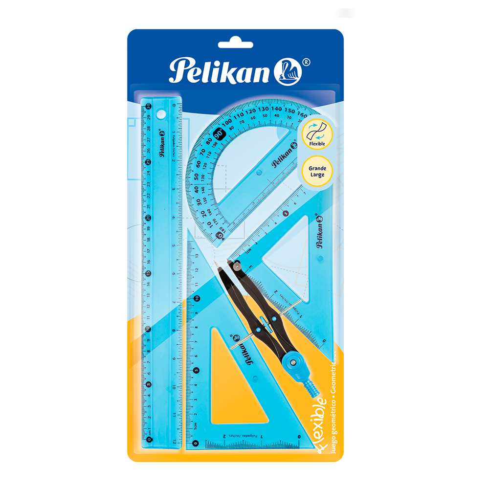JUEGO DE GEOMETRIA FLEX 5 GRANDE PELIKAN