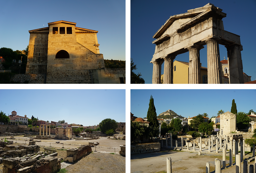 그림 1. 아테네 곳곳에 위치한 고대 유적