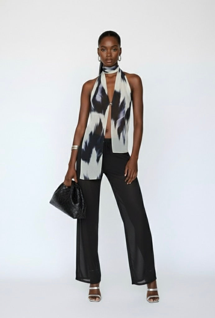 Miniatura: Blusa Lenço estampa Noir  