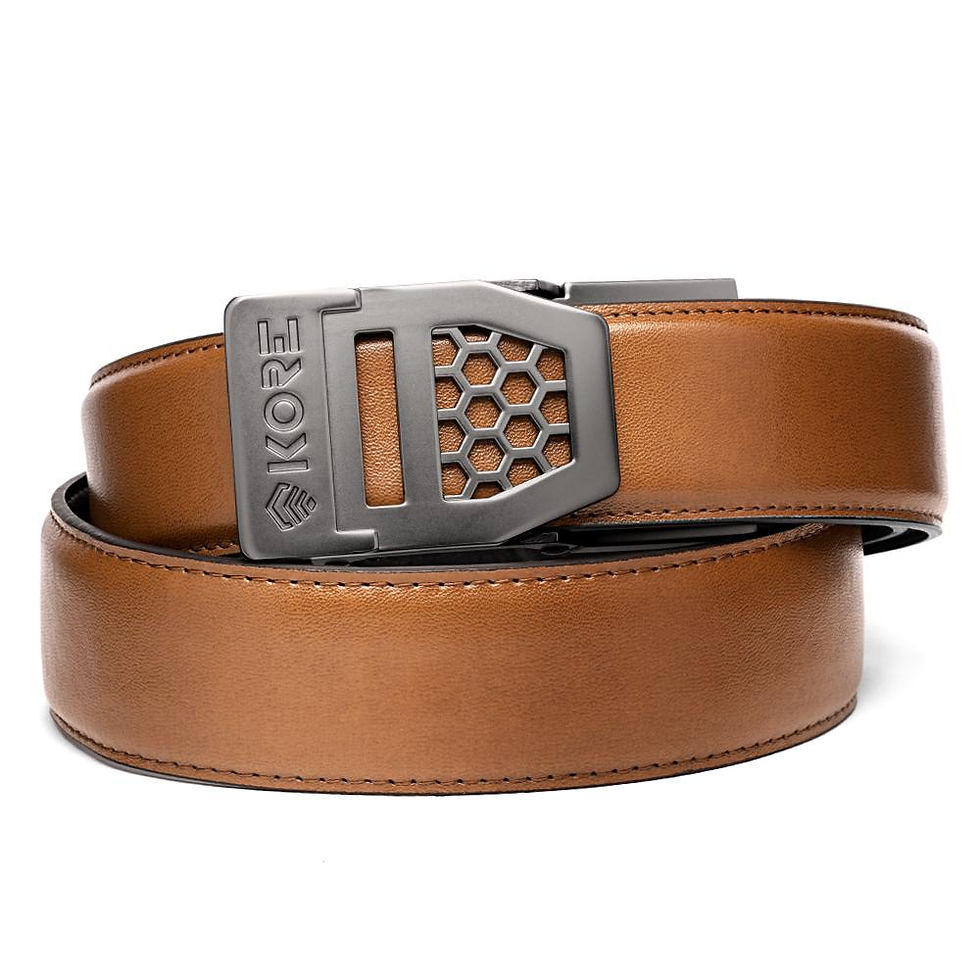Thumbnail: X6 Gunmetal Buckle | 1.5" Leather Gun Belt | Kore Essentials