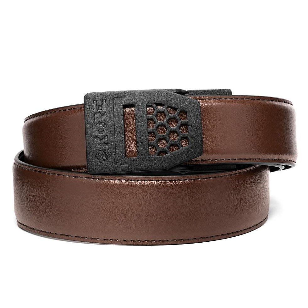 Thumbnail: X6 Black Buckle | 1.5" Leather Gun Belt | Kore Essentials