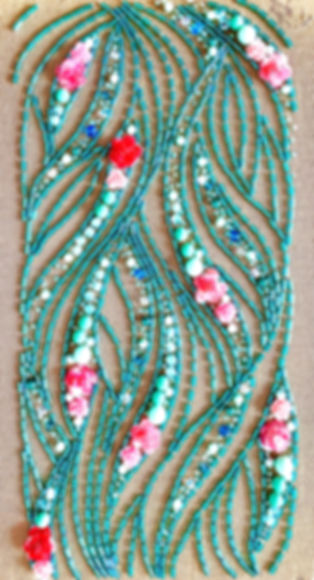 Floating floral stream Bead Embroidery, PATTERN & INSTRUCTIONS ONLY. No beads