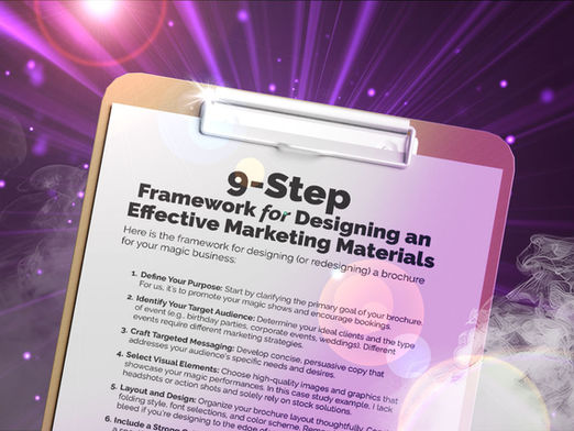 Download Your 9-Step Magician Marketing Design Cheatsheet!