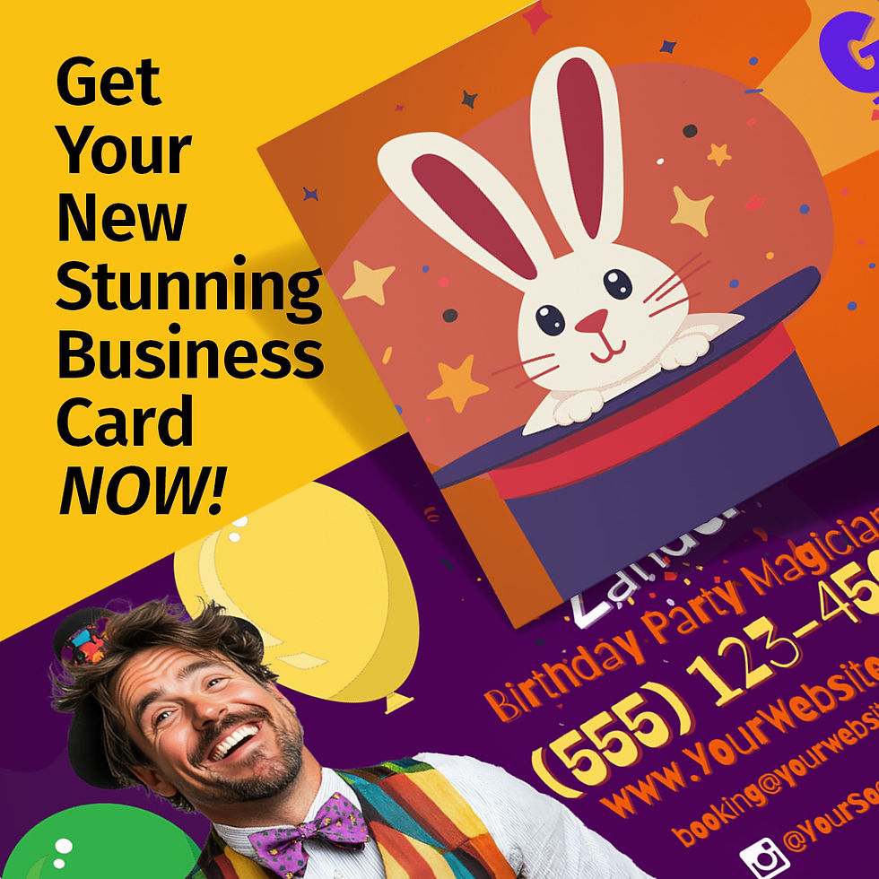 Thumbnail: Magician Business Card Template – Birthday Party Magician Edition