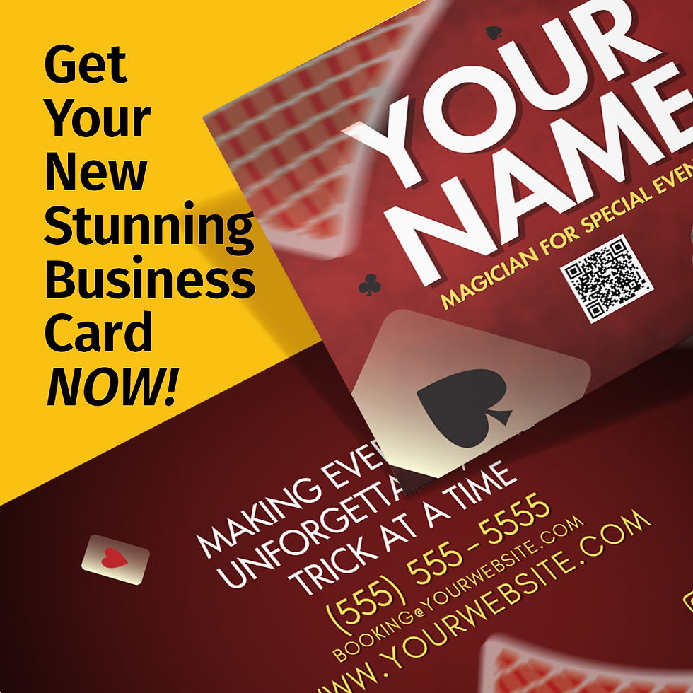 Thumbnail: Falling Cards Magician Business Card - Canva Template for Magicians