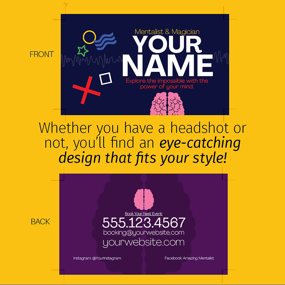 Thumbnail: Modern Mentalist Business Card Template – Minimalist Edition