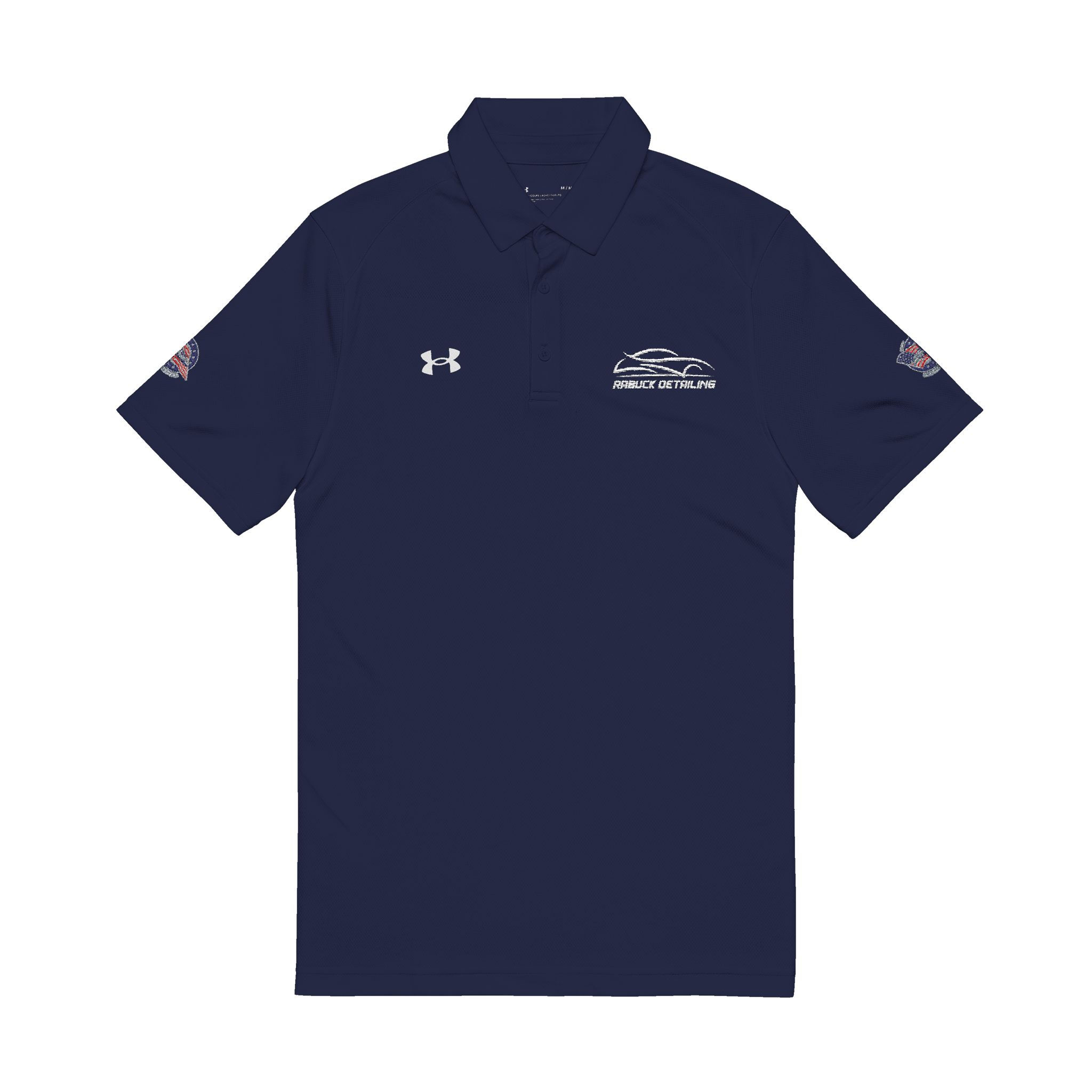 Rabuck Detailing Navy Under Armour Polo – 4th of July Car Show Dual Logo