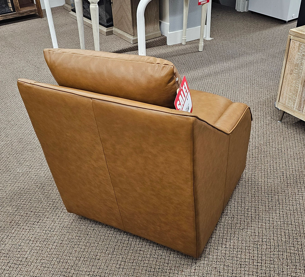 Thumbnail: Asher Leather Swivel Chair by Parker House