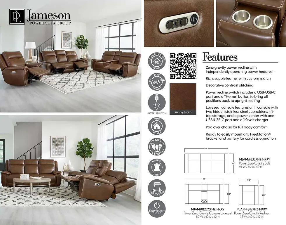 Thumbnail: Jameson Leather Sofa and Love by Parker House