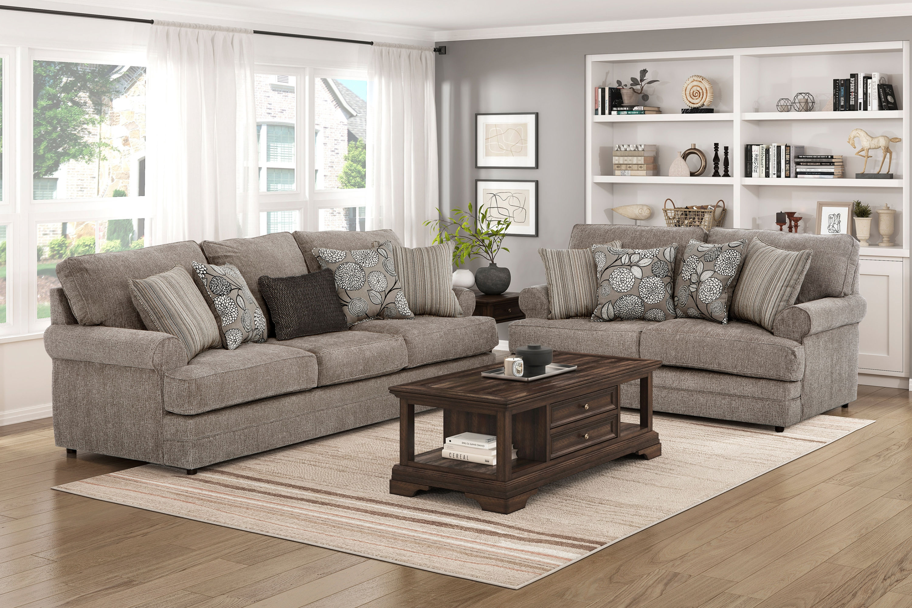 Earthen Sofa and Love by Homelegance