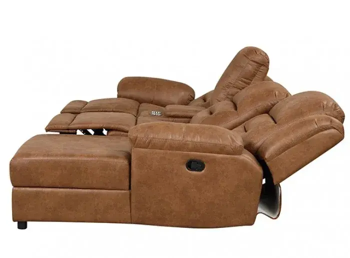 Thumbnail: Septimus Recliner Chaise Sofa by Furniture of America