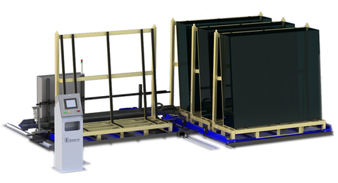 Glass rack motorized storage system