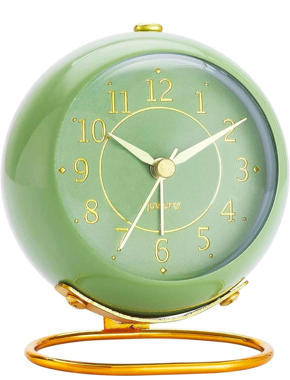 Thumbnail: Vintage Green Silent Alarm Clock with Night Light