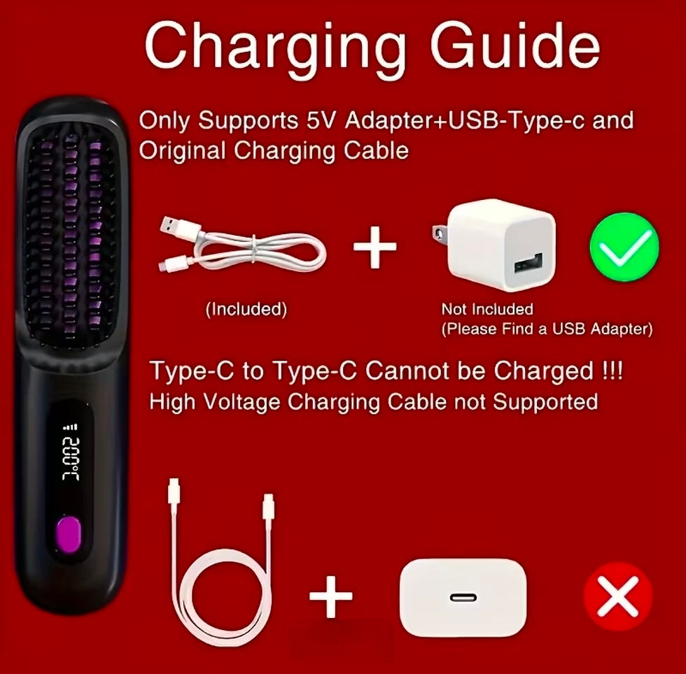 Thumbnail: Cordless Ionic Hair Straightener Brush