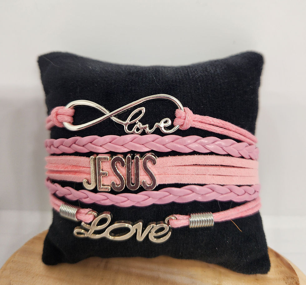 Thumbnail: Pink Love, Jesus bracelet 