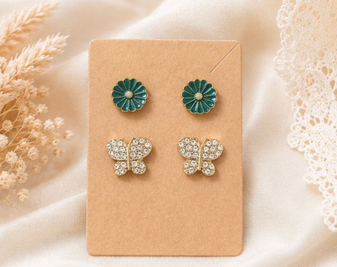 Bloom & Flutter Stud Earring Set