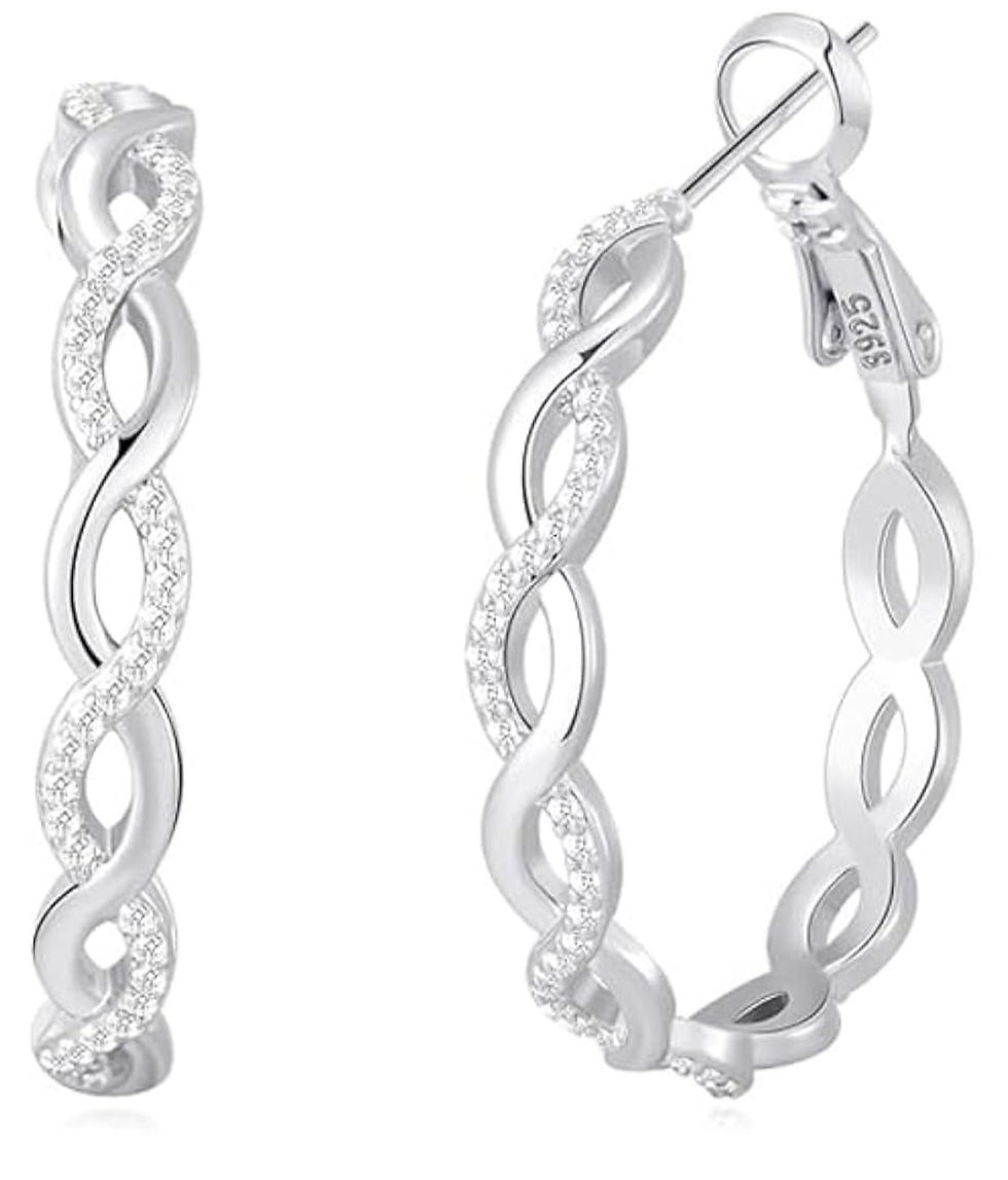 Thumbnail: Twisted Elegance Hoop Earrings