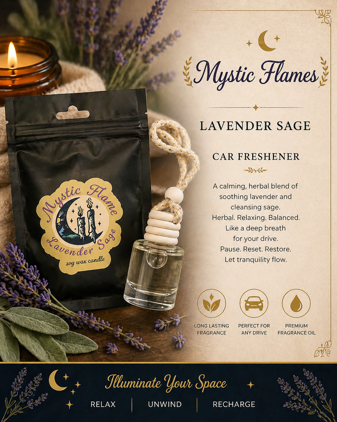 Lavender Sage Car Freshener
