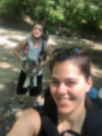 Luke Hanna and Stephanie Wilson Hiking into Charles C Deam Wilderness Area in Hoosier National Forest near Bloomington Indiana
