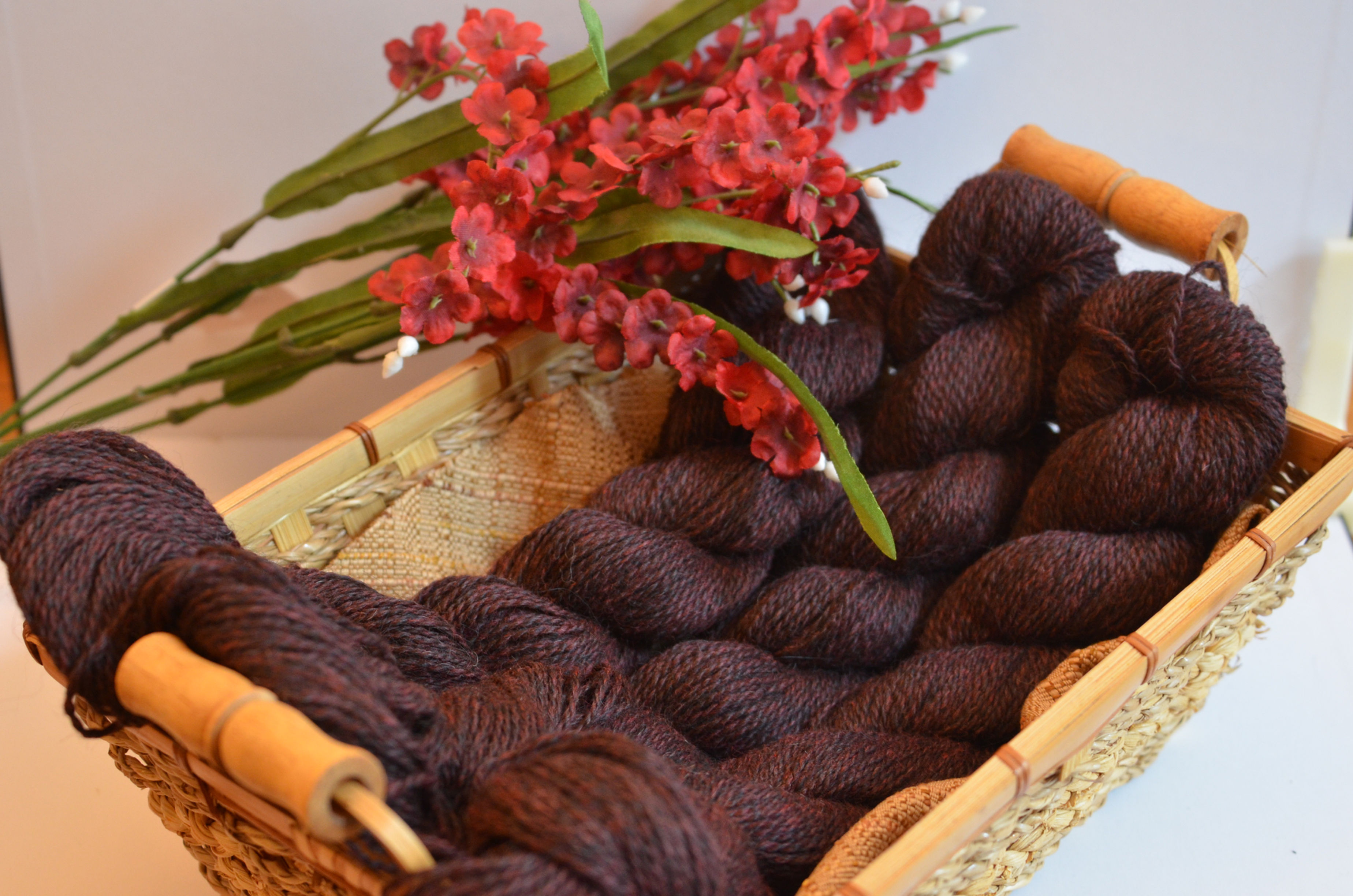 Alpaca Blend Skein- Black & Red