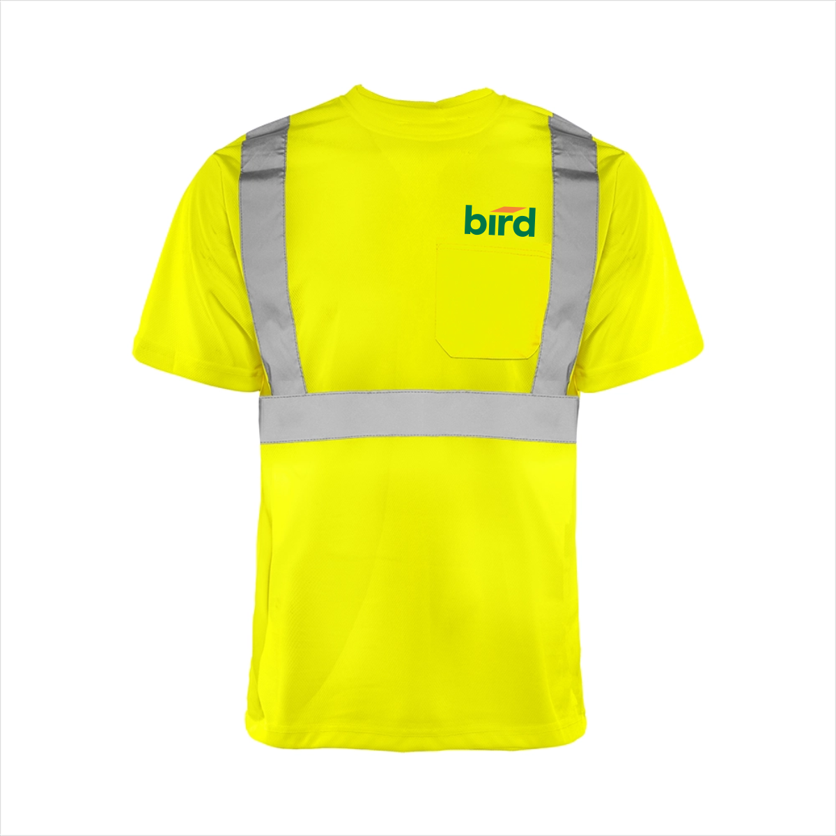 Short Sleeve Polyester Traffic T-Shirt, 2″ Refl. Tape