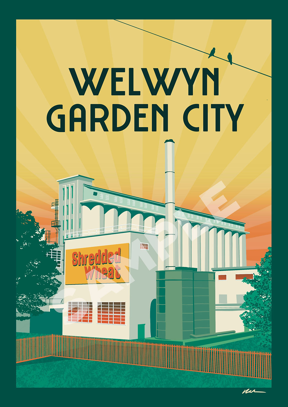 Shredded Wheat Factory Art Print