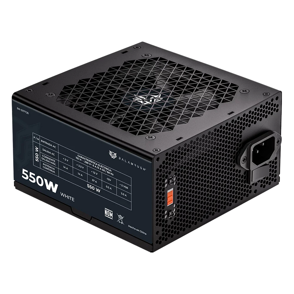 Miniatura: FUENTE DE PODER BALAM RUSH PULSAR 550W / 80+ WHITE / CERTIFICADA / NO MODULAR