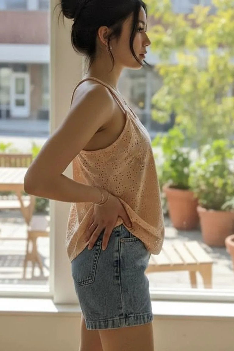 Miniatura: Musculosa Broderi  Espalda Regulable