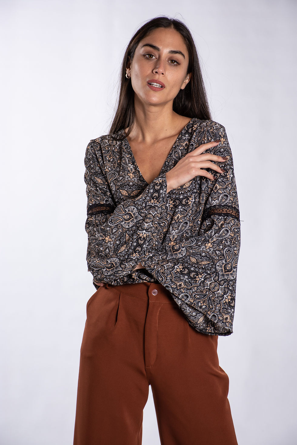 Miniatura: Blusa Puntilla Estampa