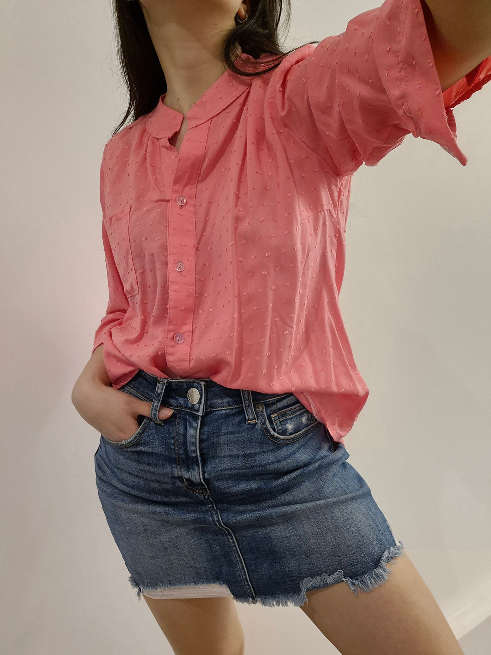 Miniatura: Camisa Mao Plumeti 3/4