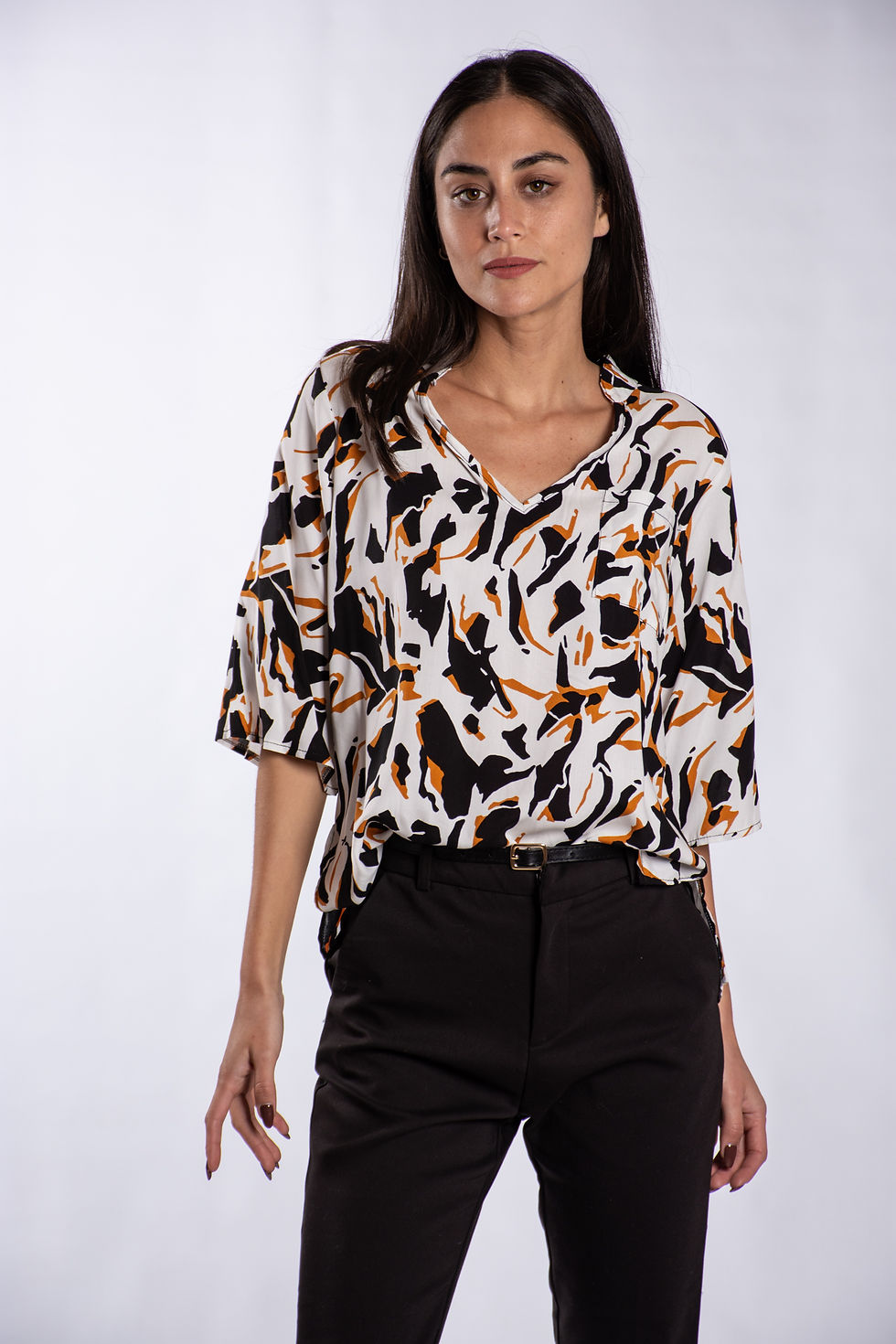 Miniatura: Blusa mao 3/4 Estampada