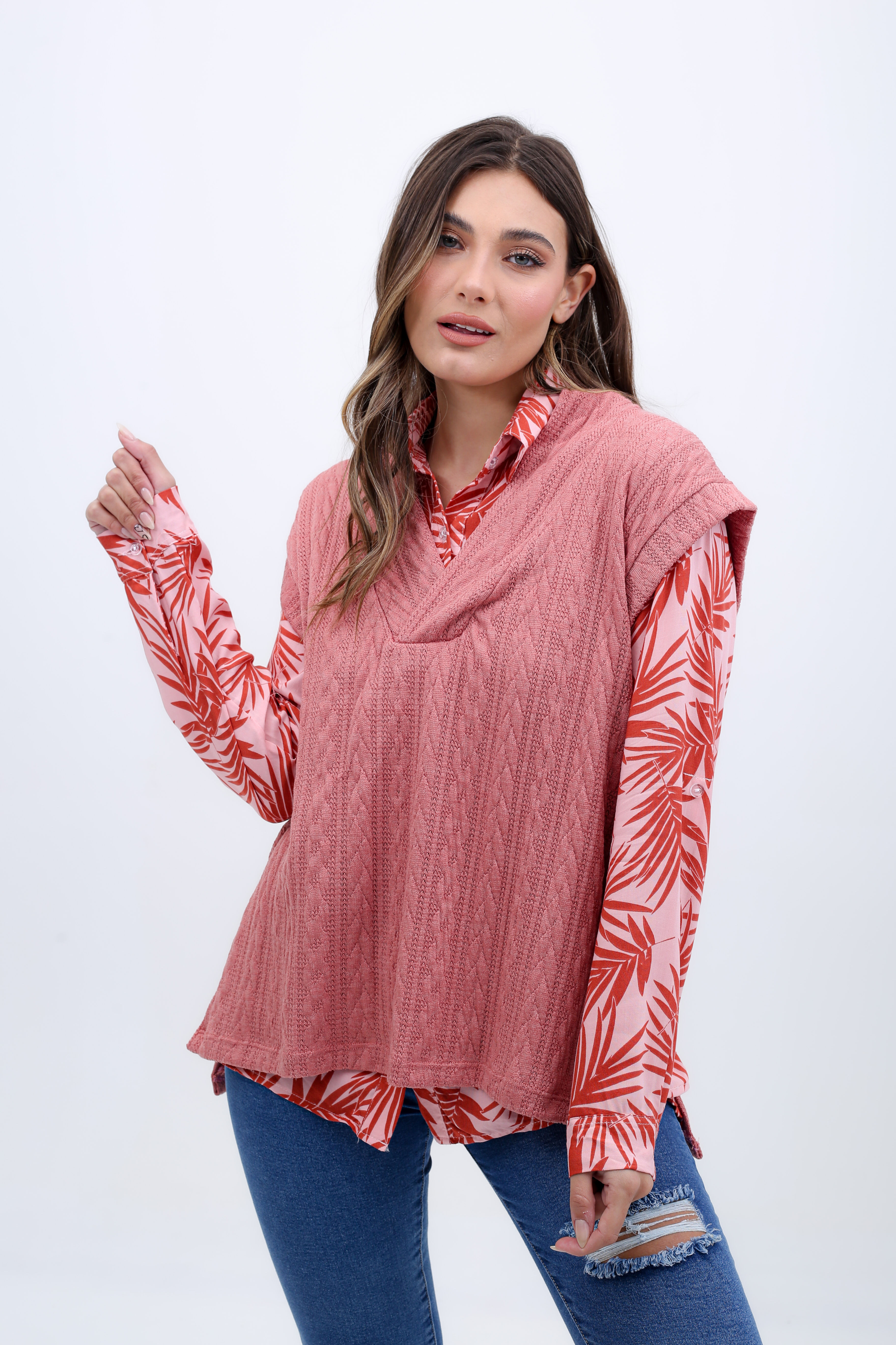 Chaleco Oversize Trenzado