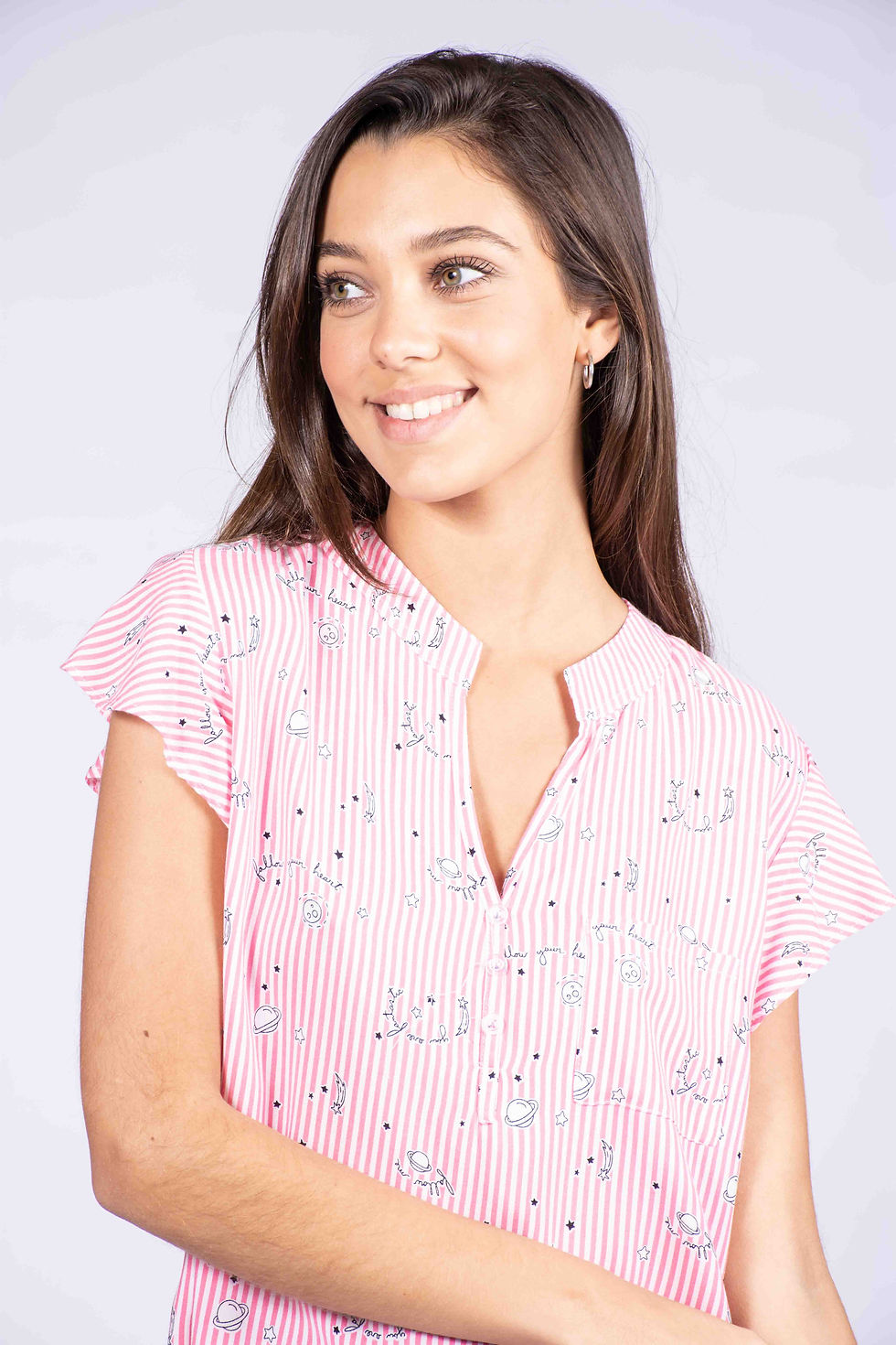 Miniatura: Camisola Voladito Raya Estampa M/C