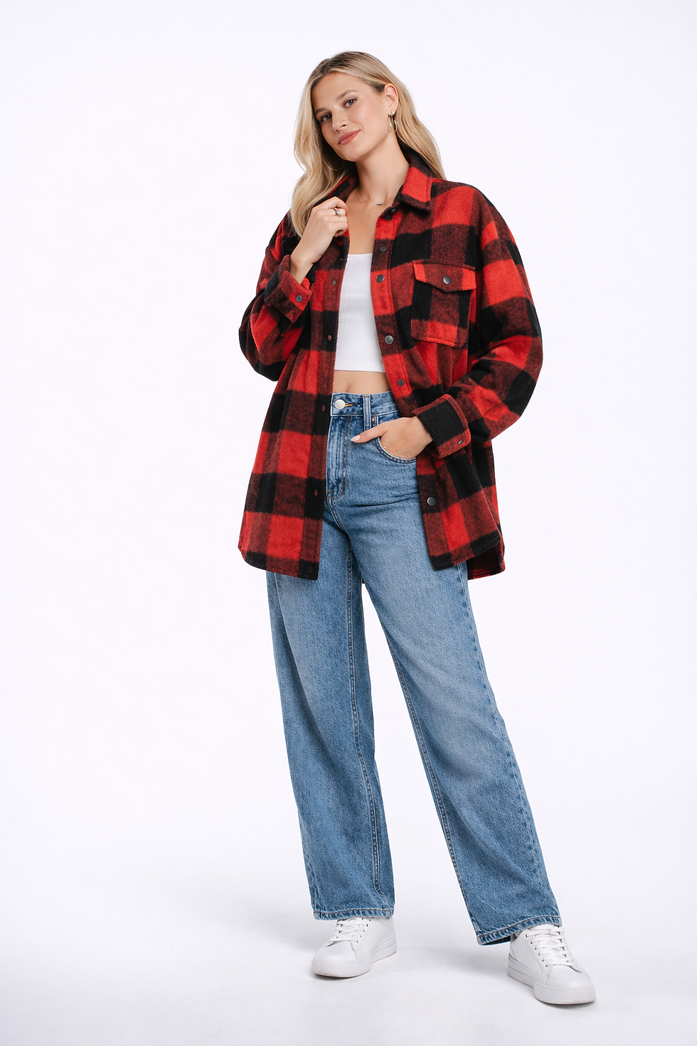 Miniatura: Camisaco Oversize Paño Cuadrille