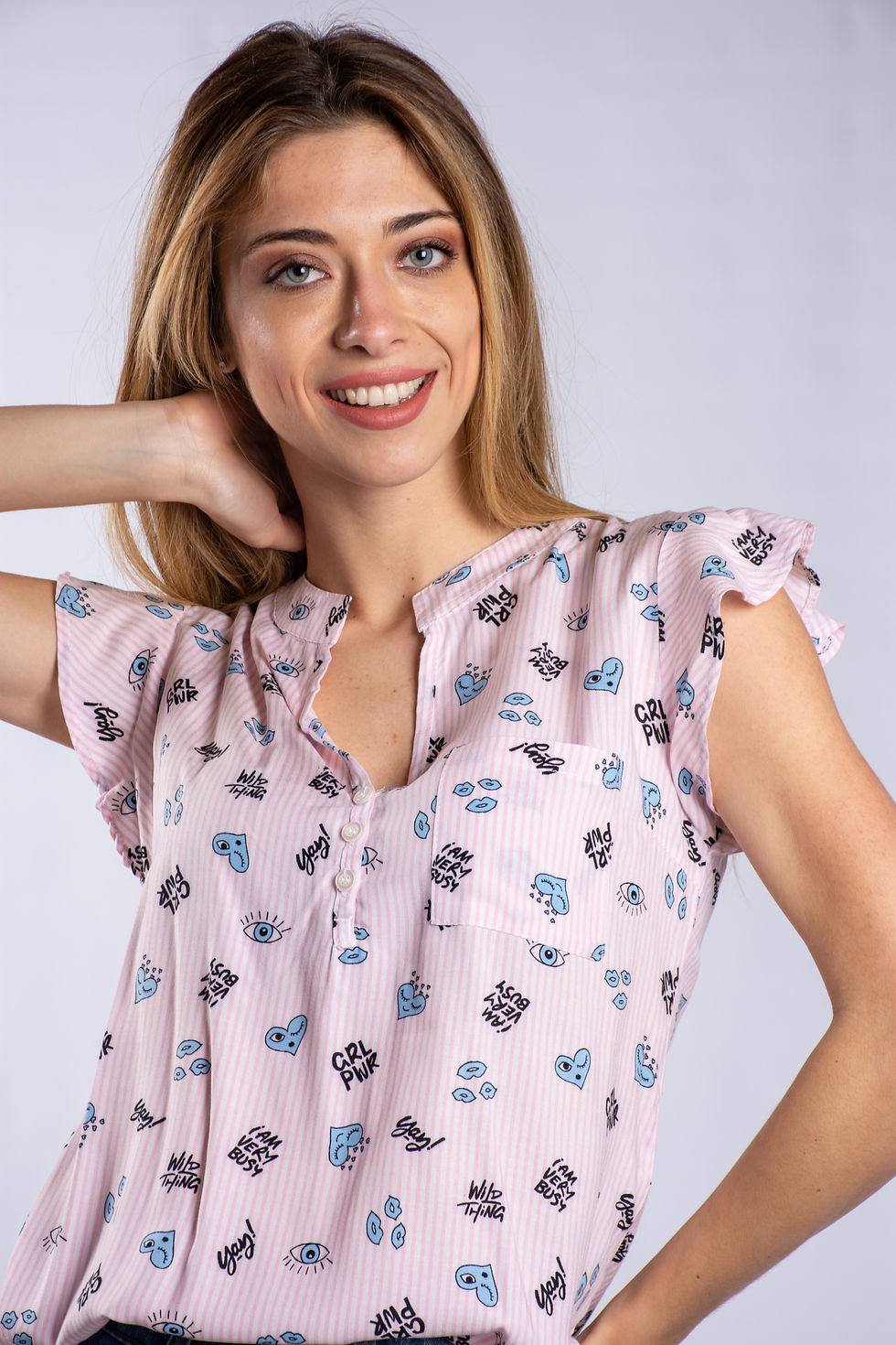 Miniatura: Camisola Voladito Raya Estampa M/C