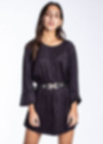 Miniatura: Vestido Gamuza manga oxford
