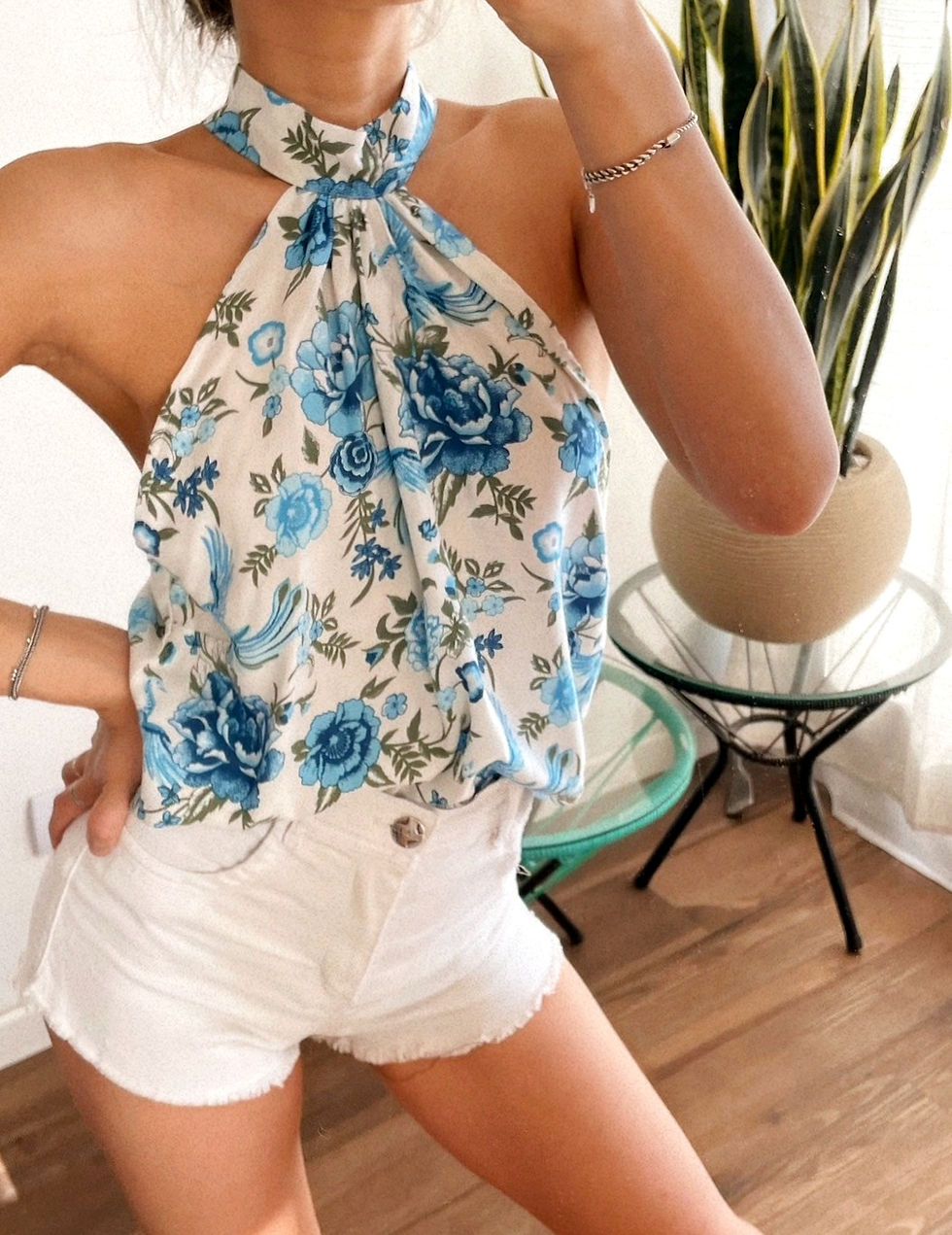 Miniatura: Musculosa Halter Floreado