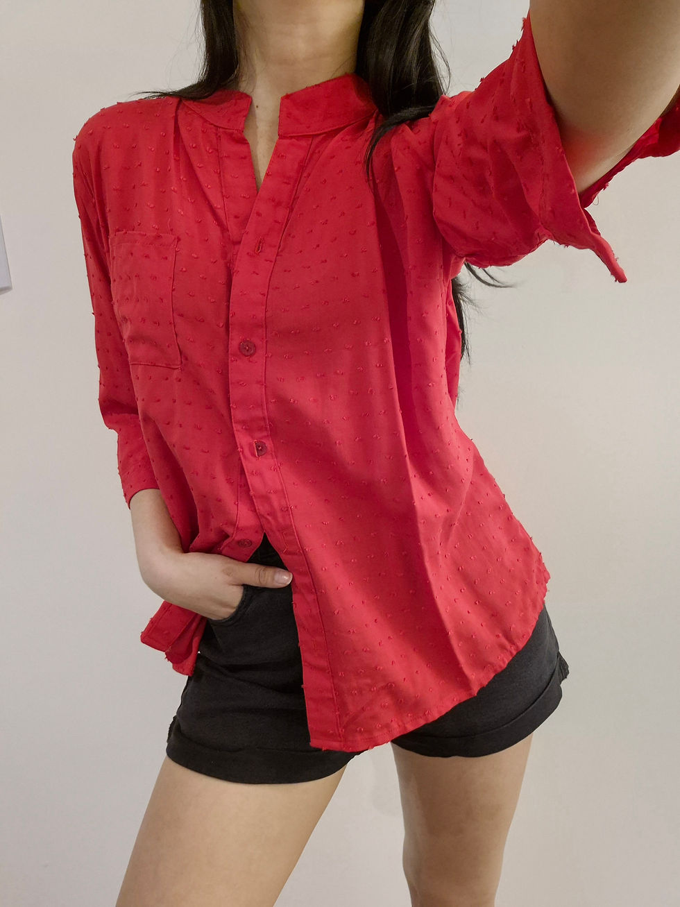 Miniatura: Camisa Mao Plumeti 3/4