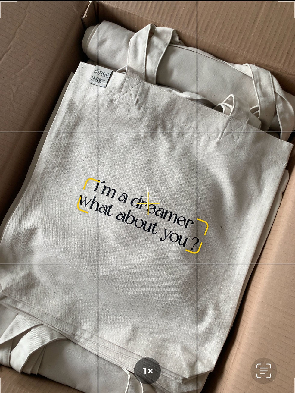 Thumbnail: Tote bag - I&amp;#39;ma dreamer. What about you?