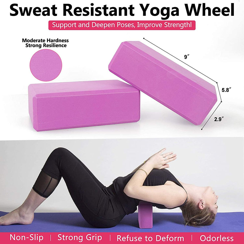 縮圖：Yoga Wheel Set (11-in-1),Yoga Wheel Back Wheel for Back Pain, Yoga Blocks 2 Pack