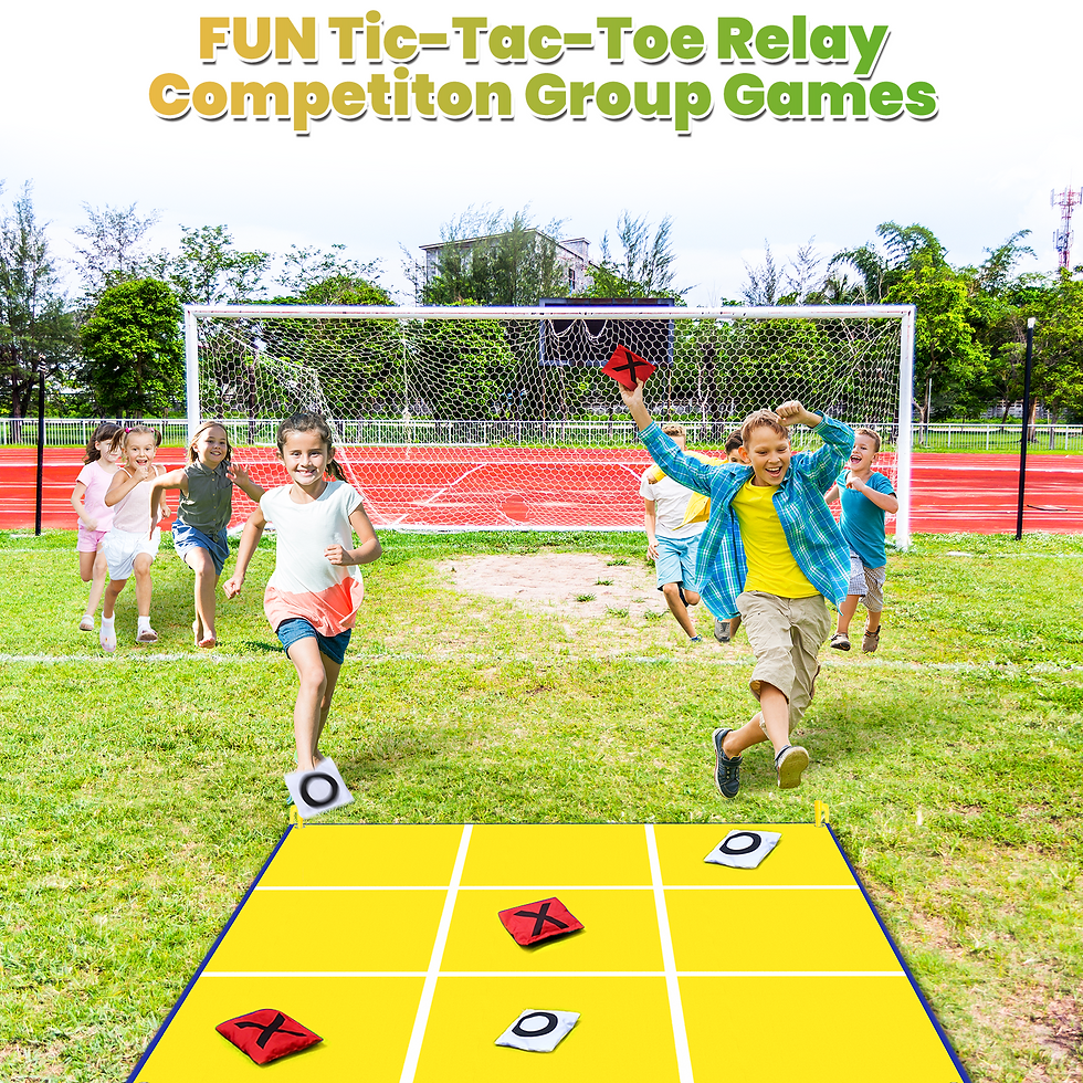 縮圖：2-in-1 Giant Bean Bag Toss & Large Tic Tac Toe Outdoor Games for Kids Adults