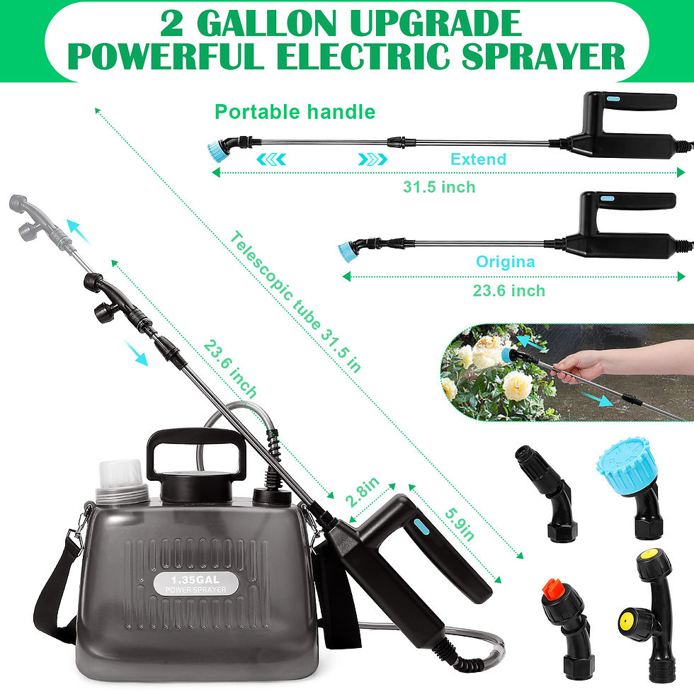 縮圖：1.35 Gallon Battery Powered Sprayer, Upgrade Electric Garden Sprayer with 4 Mist